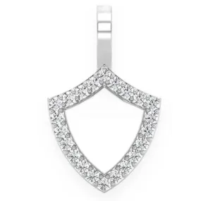 0.20CTW Engraveable Shield Diamond Pendant