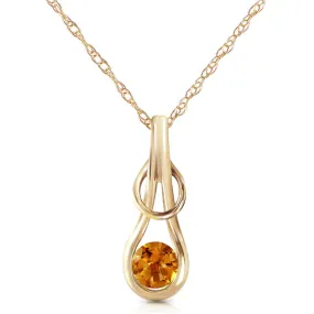 0.65 Carat 14K Solid Yellow Gold Happy Encounter Citrine Necklace