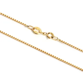 10K Yellow Gold 20" Medium Box Link Chain