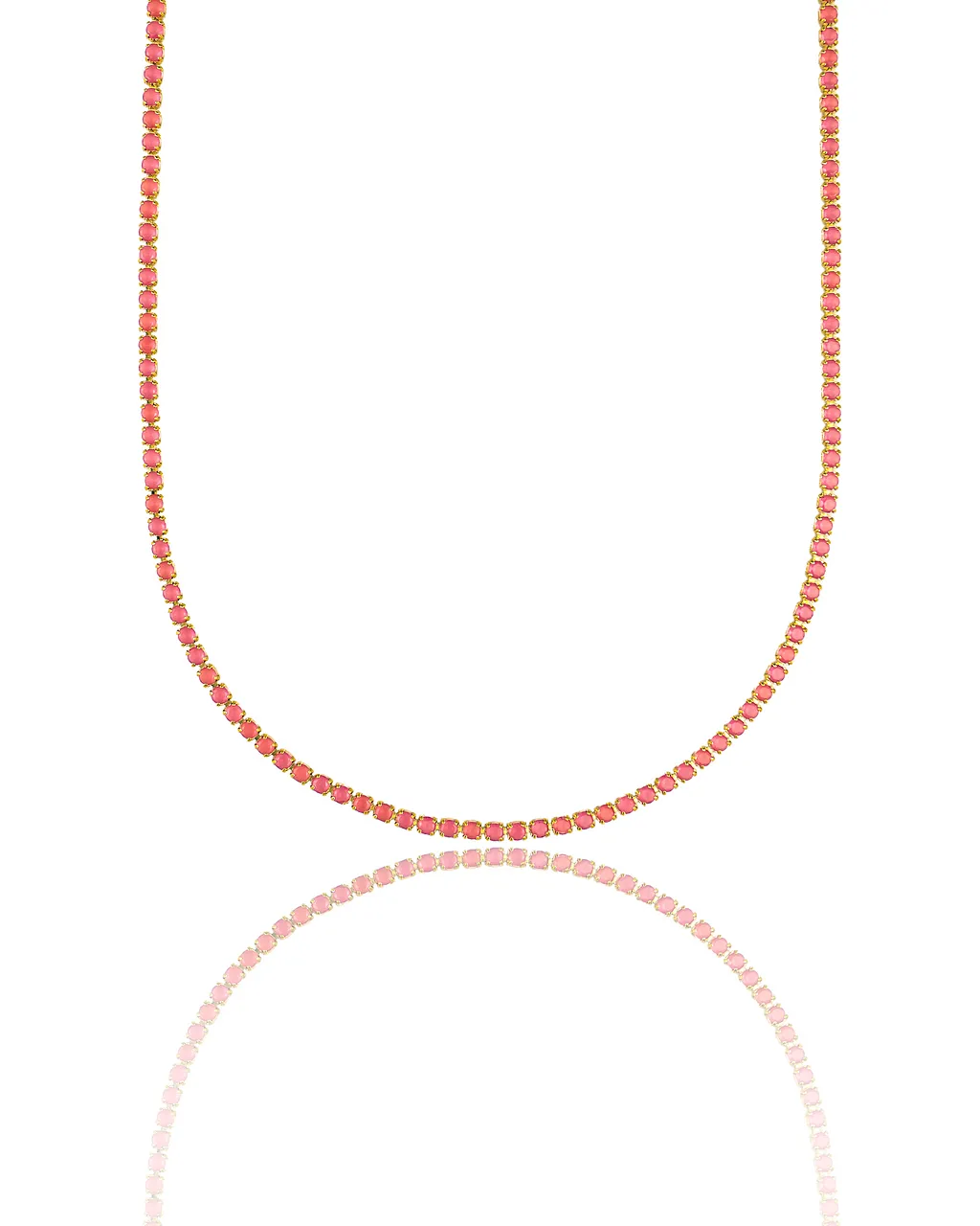 11 Different Colors 2mm Tennis Choker With Round Cubic Zirconia Stones (F210)