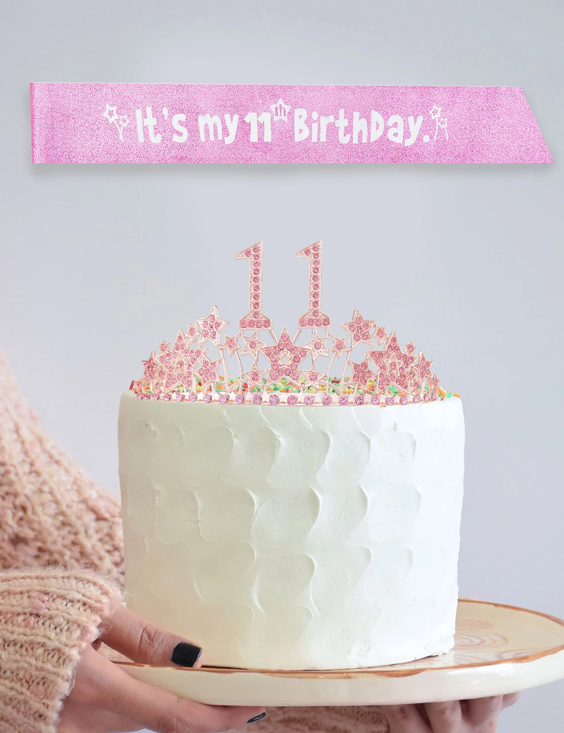 11th Birthday Gifts for Girls, 11th Birthday Tiara and Sash, 11th Birthday Decorations