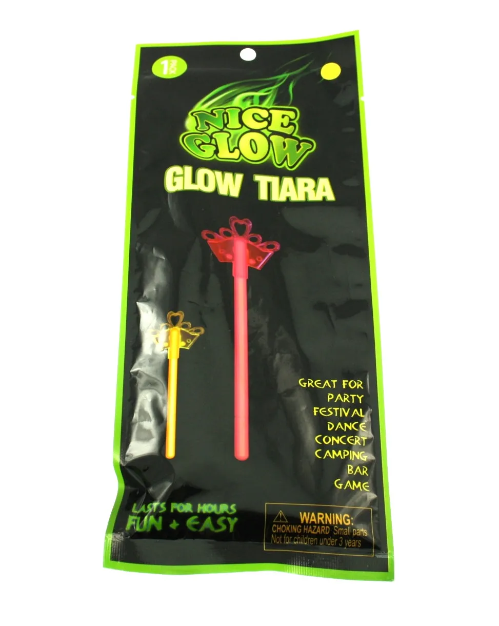 12 Pieces Assorted Glow Tiara Wands