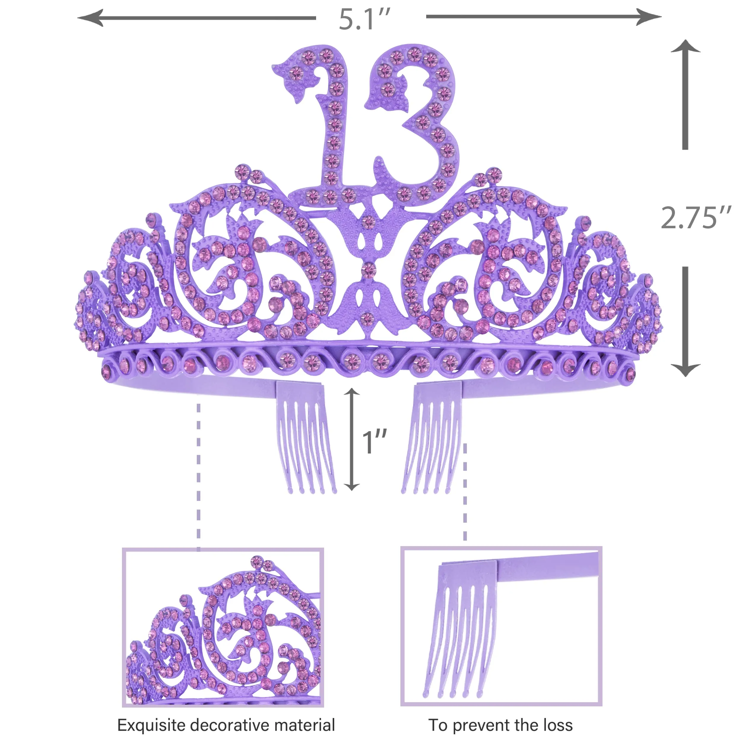 13th Birthday, 13th Birthday Gifts for Girls, 13th Birthday Tiara and Sash, 13th Birthday