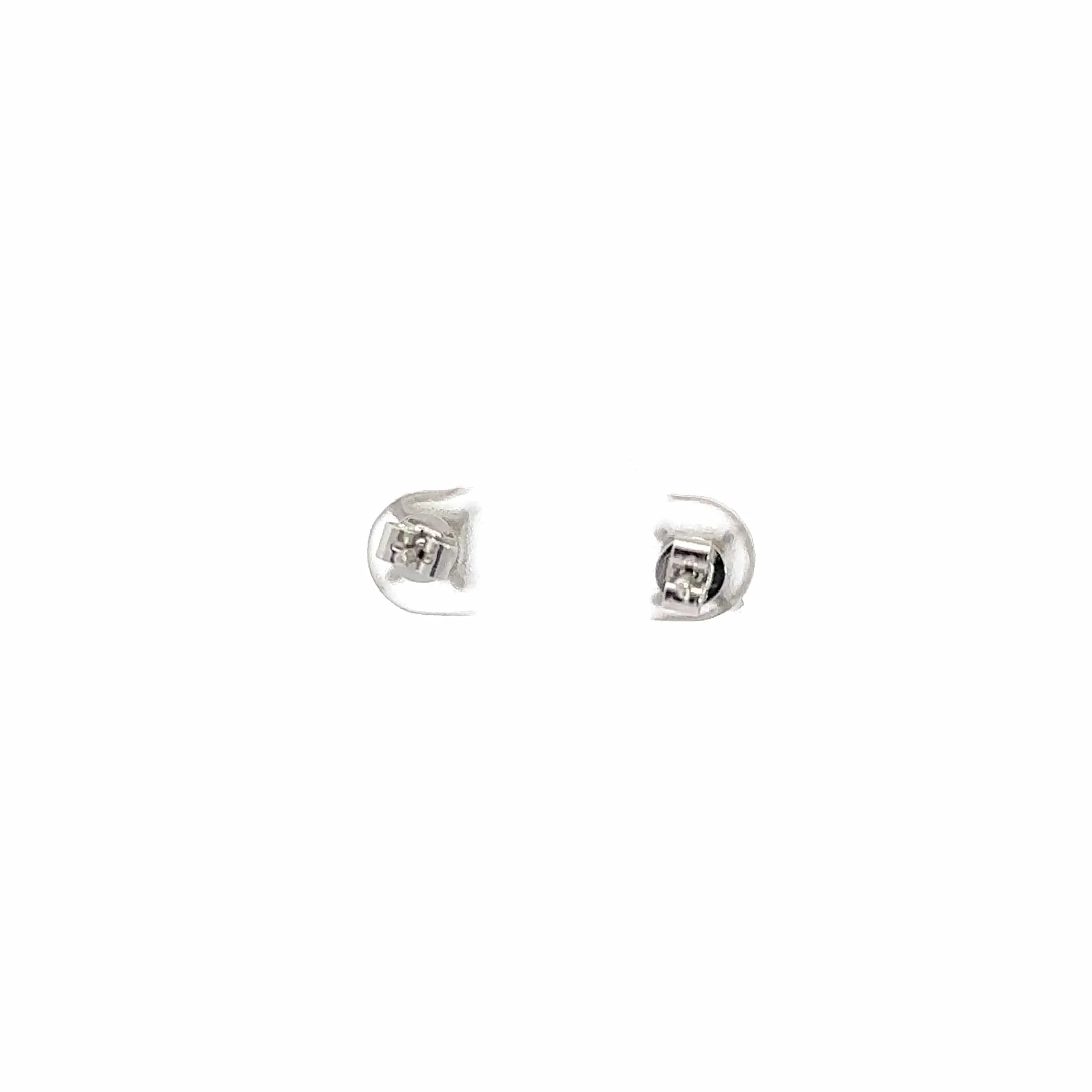 14k Classic White Gold Moissanite Earrings