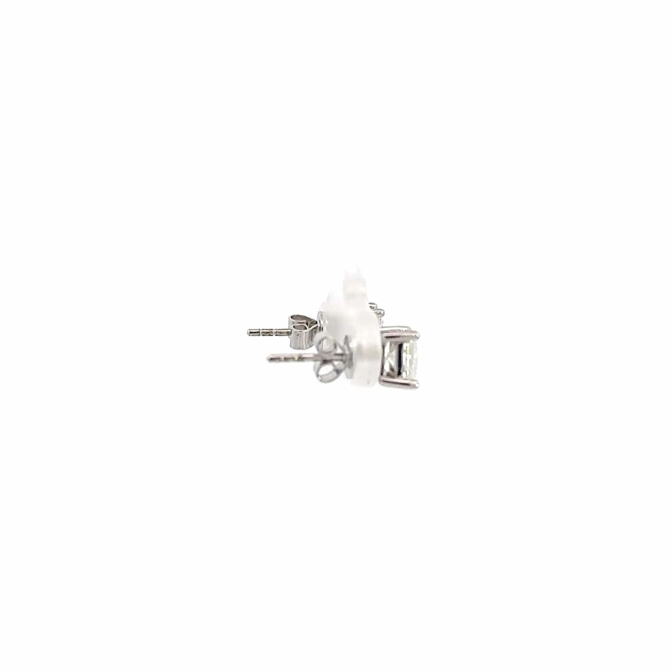 14k Classic White Gold Moissanite Earrings