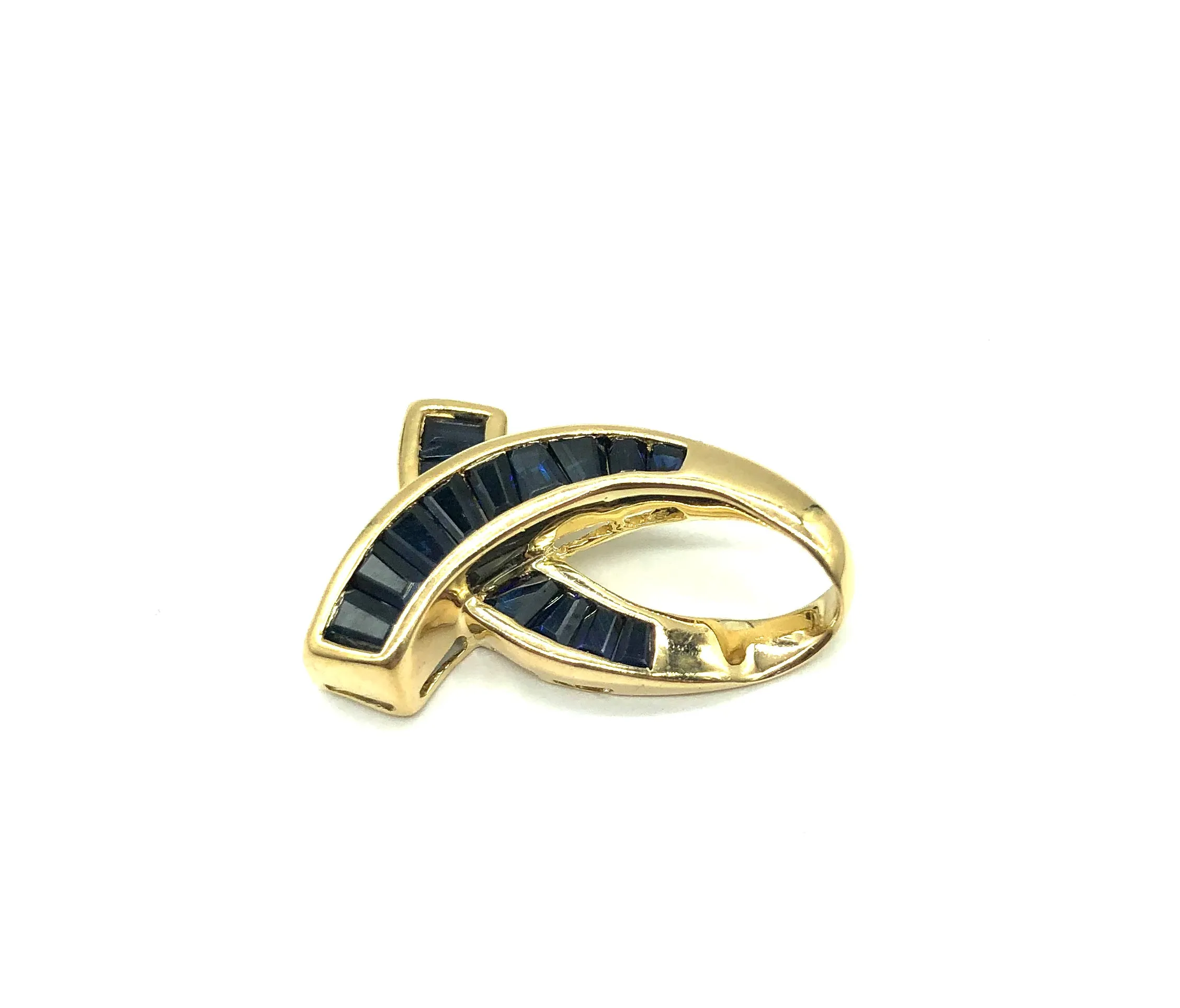 14k Gold & Sapphire Slide Pendant