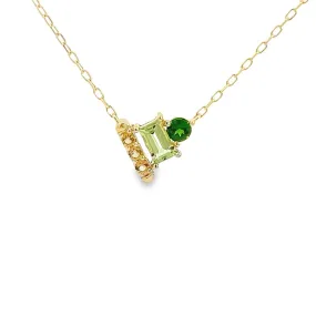 14K Yellow Gold 3.51ctw Multi Gemstone Necklace