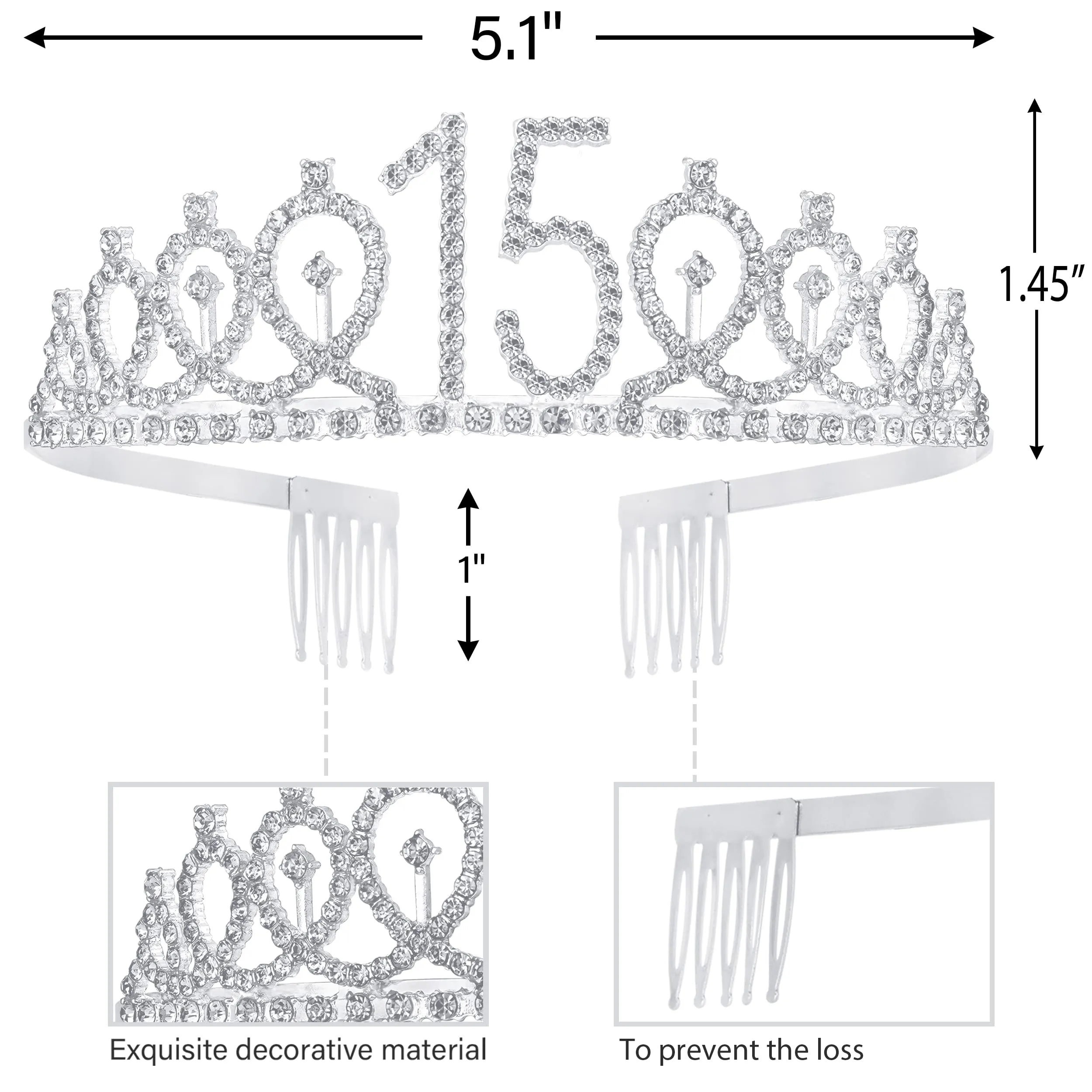 15th Birthday, 15th Birthday Gifts for Girl, 15th Birthday Tiara and Sash, 15th Birthday