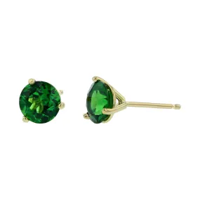 18K Yellow Gold Tsavorite Stud Earrings