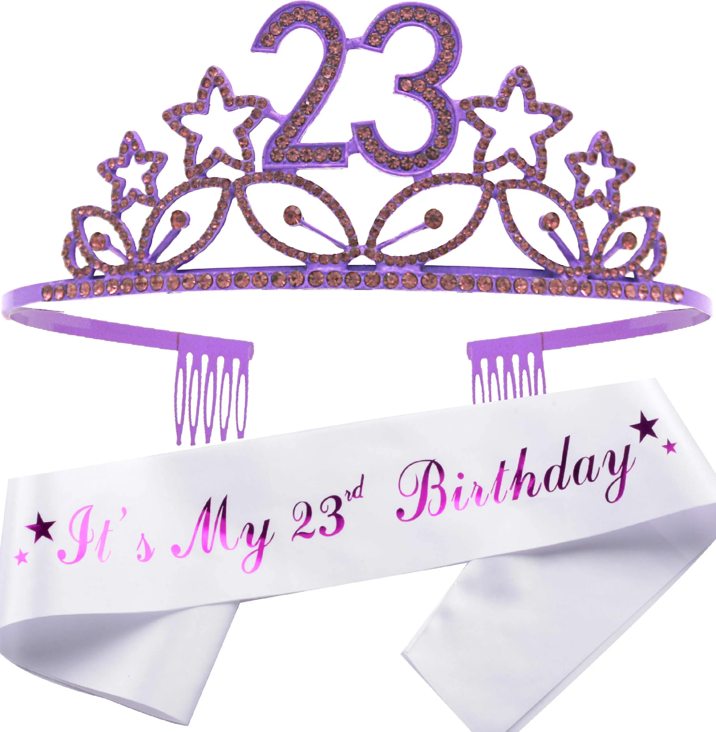 23rd Birthday, 23rd Birthday Gifts for Women, 23rd Birthday Crown, 23rd Birthday Sash