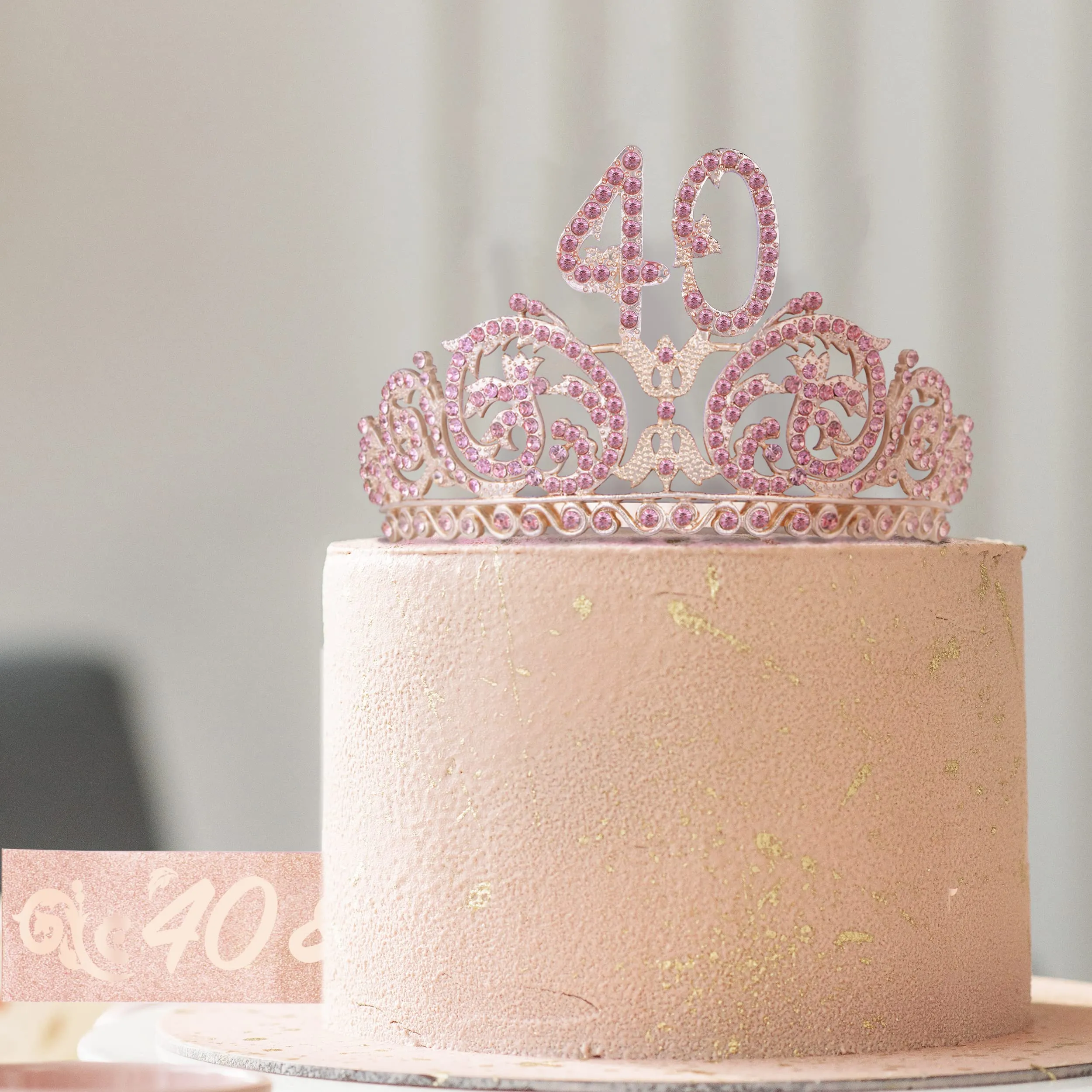 40th Birthday, 40th Birthday Tiara and Sash, 40th Birthday Decorations for Women, 40th