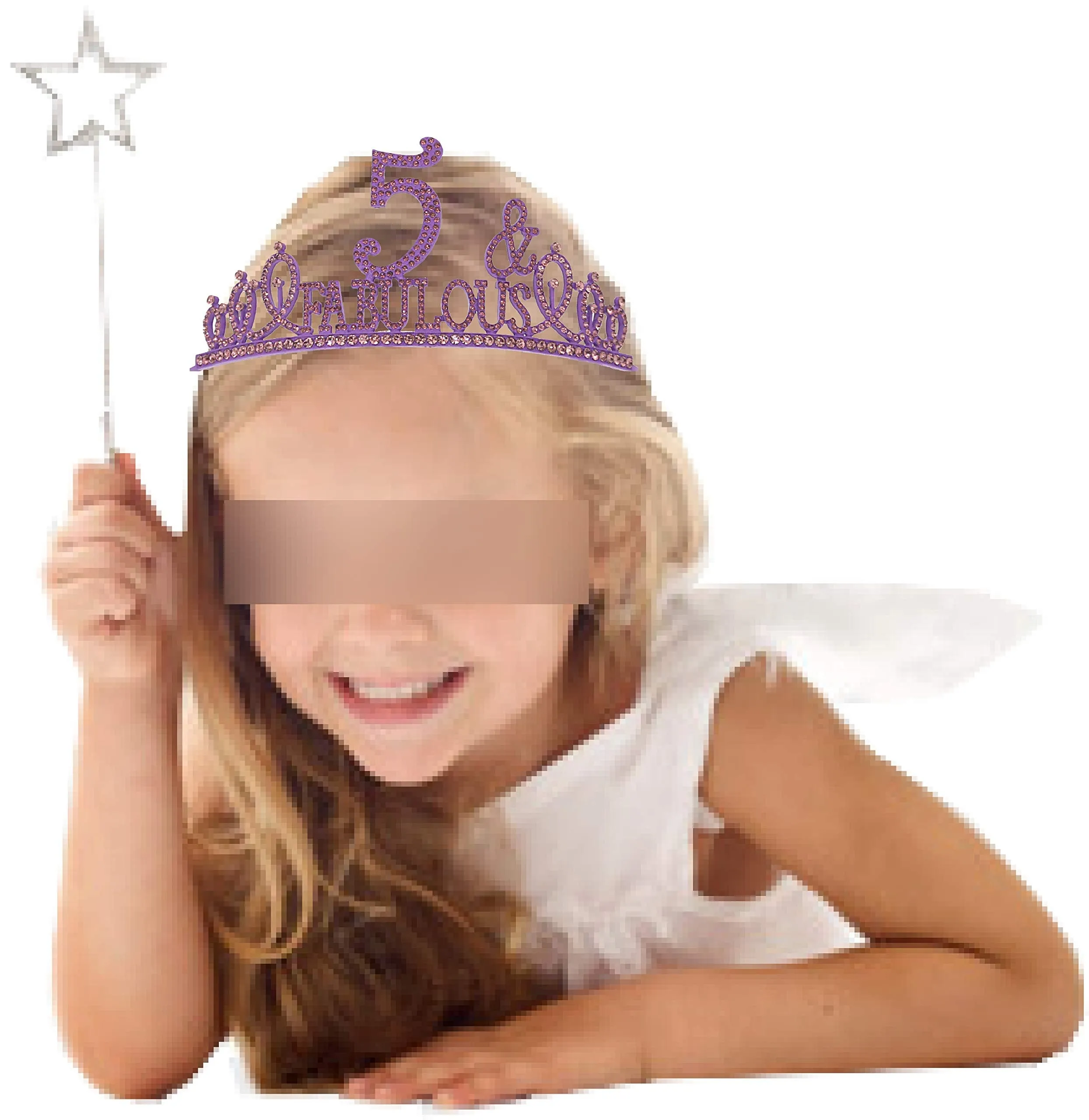 5th Birthday Gifts for Girls,5th Birthday Tiara and Sash Purple,5th Birthday Decorations