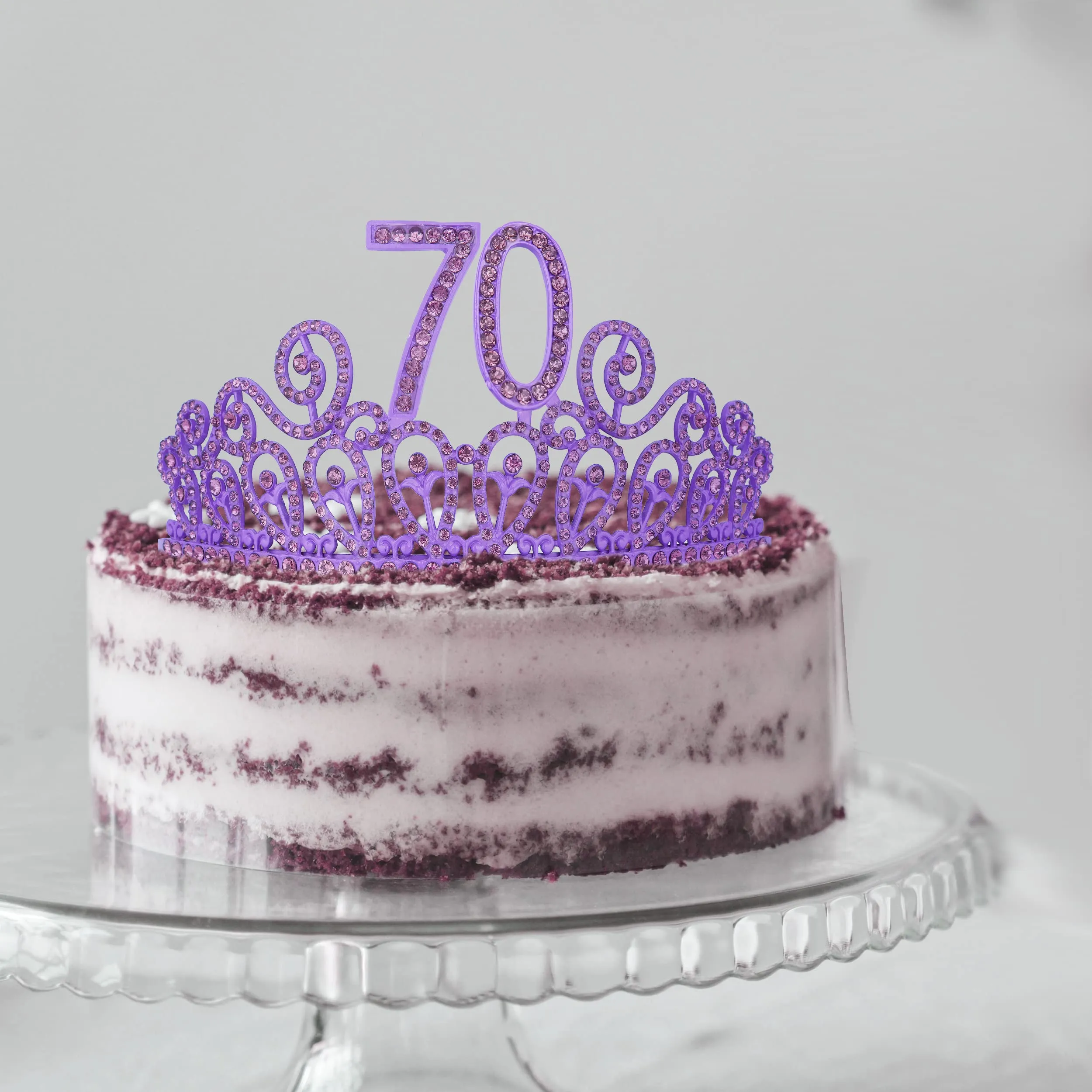 70th Birthday Sash And Tiara For Women - Fabulous Glitter Sash   Butterflies