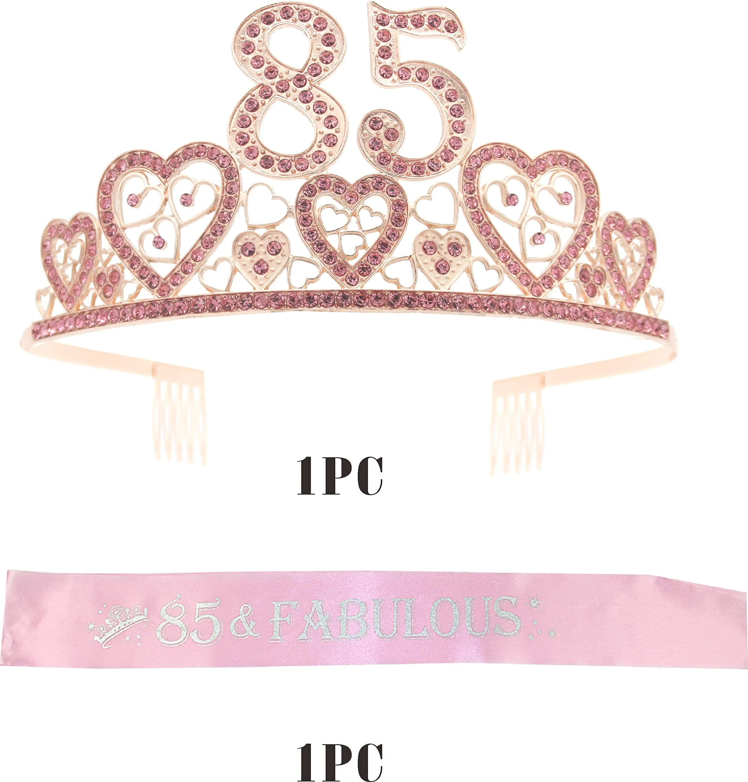 85th Birthday, 85th Birthday Gift, 85th Birthday Tiara, 85 Birthday Sash, 85th Birthday