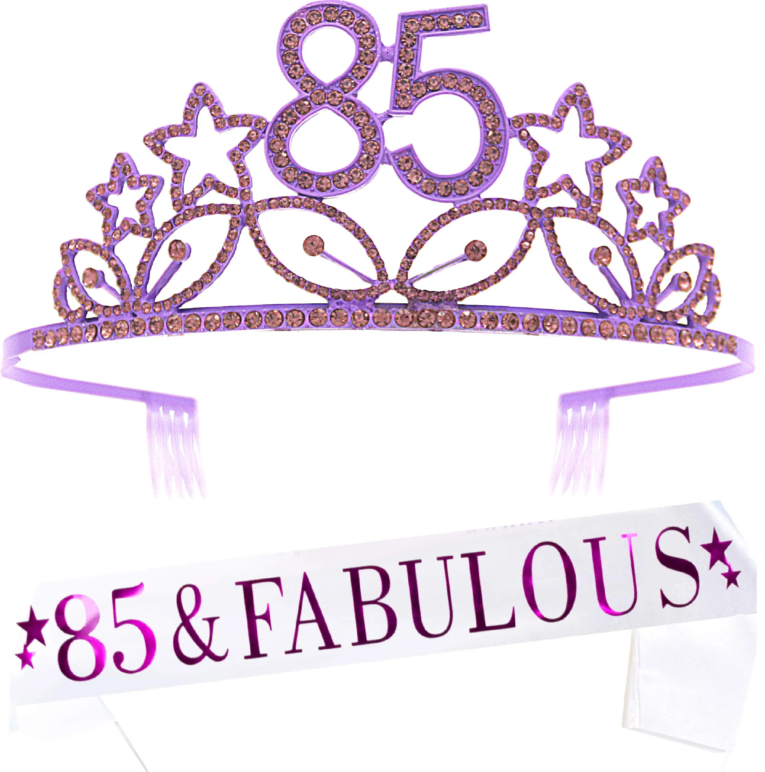 85th Birthday, 85th Birthday Gift, 85th Birthday Tiara, 85 Birthday Sash, 85th Birthday