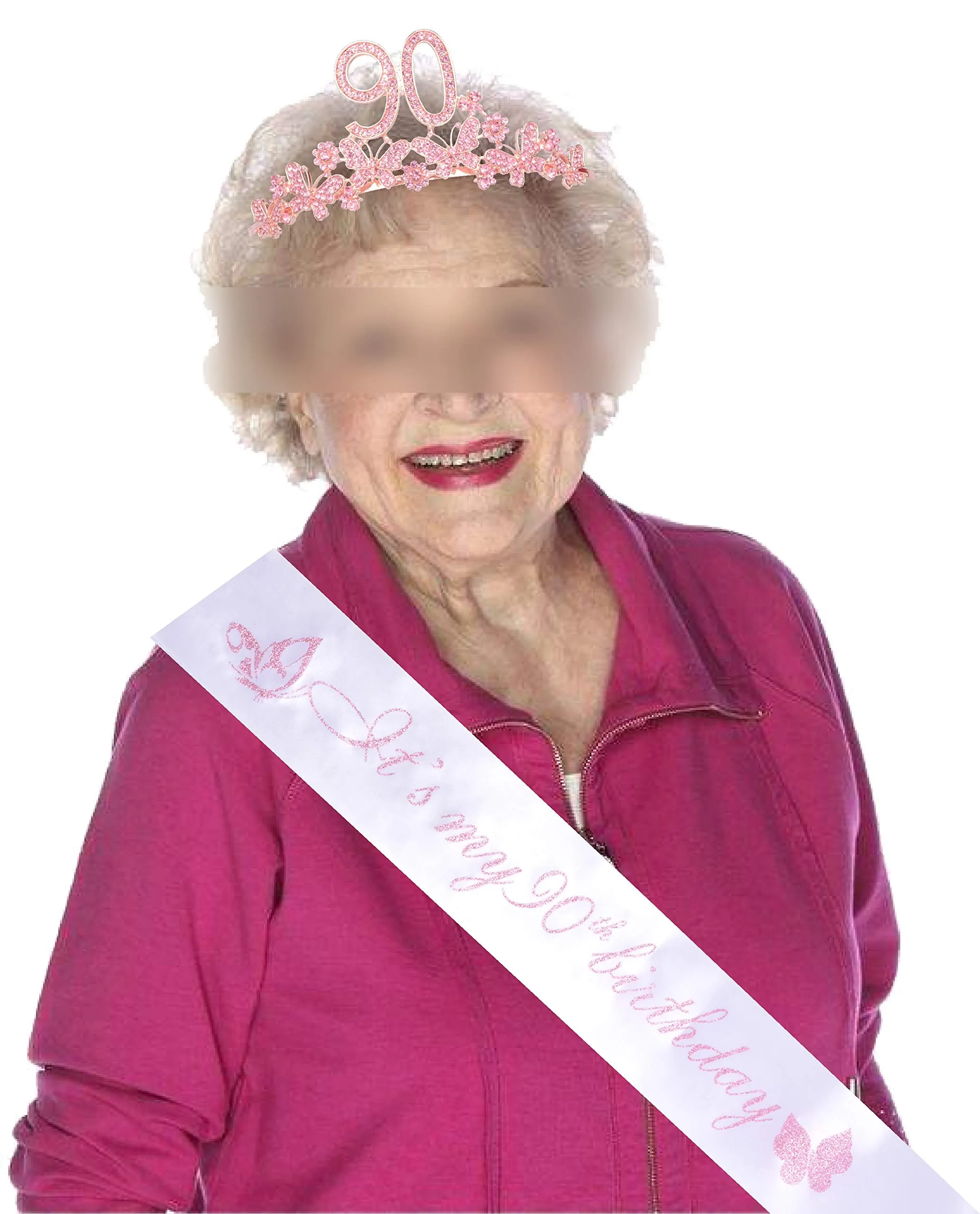 90th Birthday Gifts for Women, 90th Birthday Tiara and Sash, Its My 90th Birthday Sash