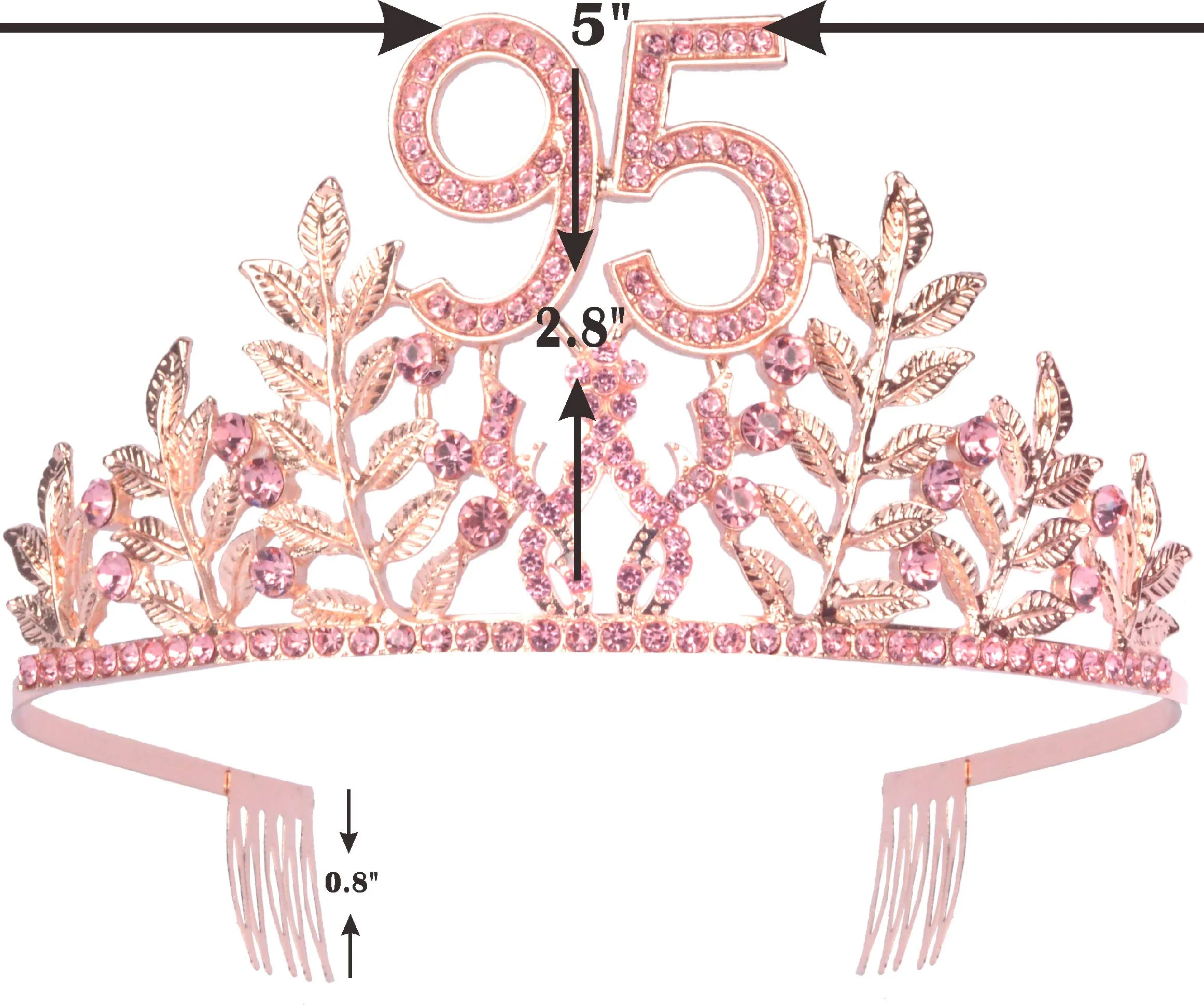 95th Birthday Gifts for Women, 95th Birthday Tiara and Sash, 95 Fabulous Sash and Crystal