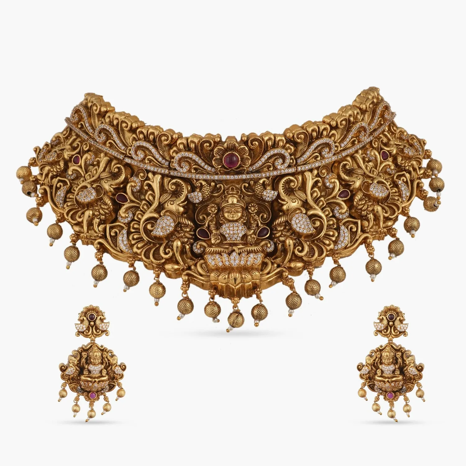 Aashni Antique Temple Bridal Set