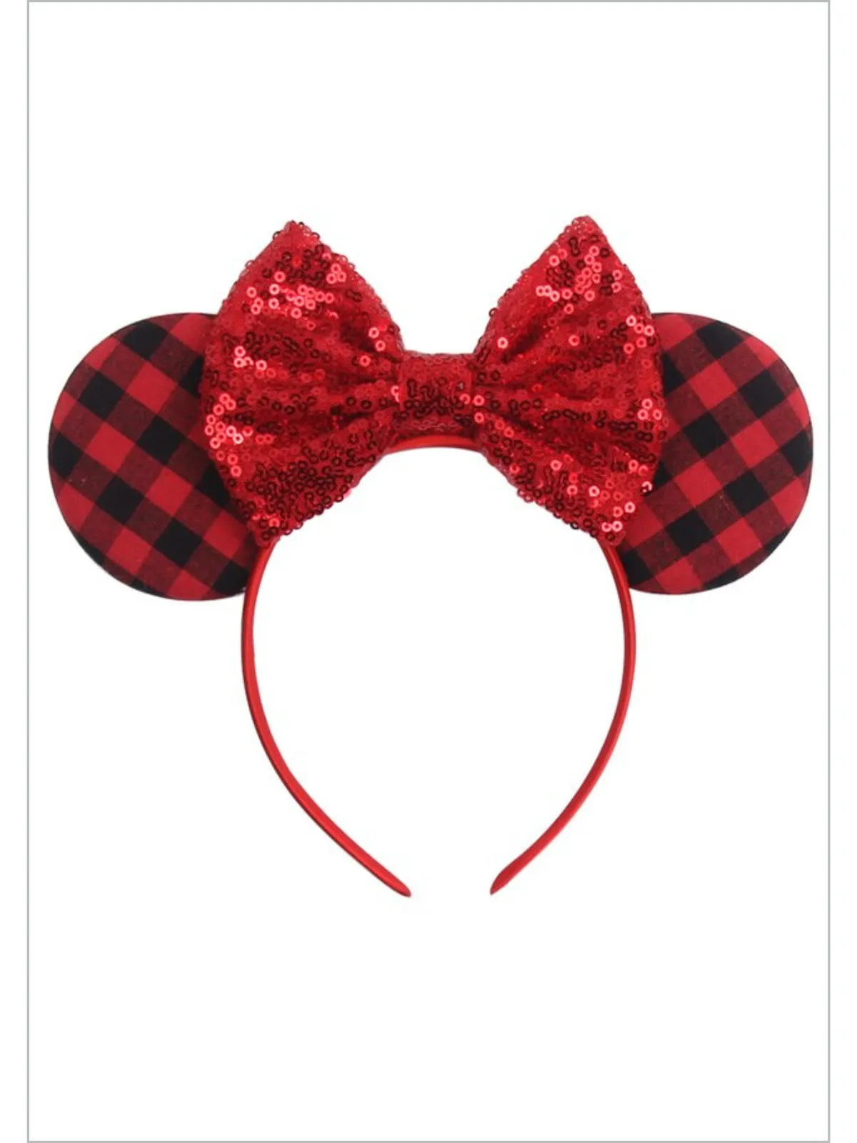 Adorably Me Plaid Mouse Ears Headband