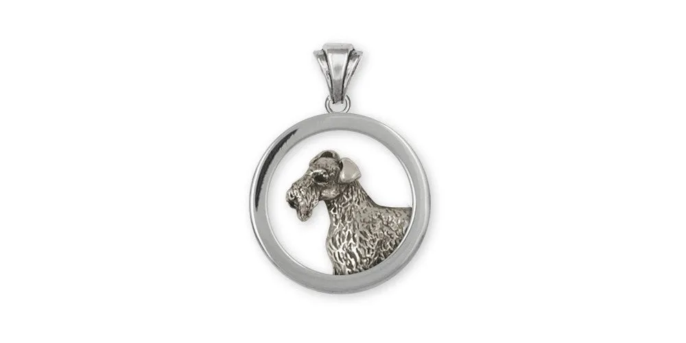 Airedale Terrier Pendant Jewelry Sterling Silver Handmade Dog Pendant AR12-DP