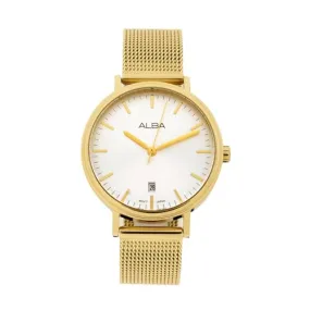 Alba AG8N80X1 Champagne Mesh Strap Ladies Watch