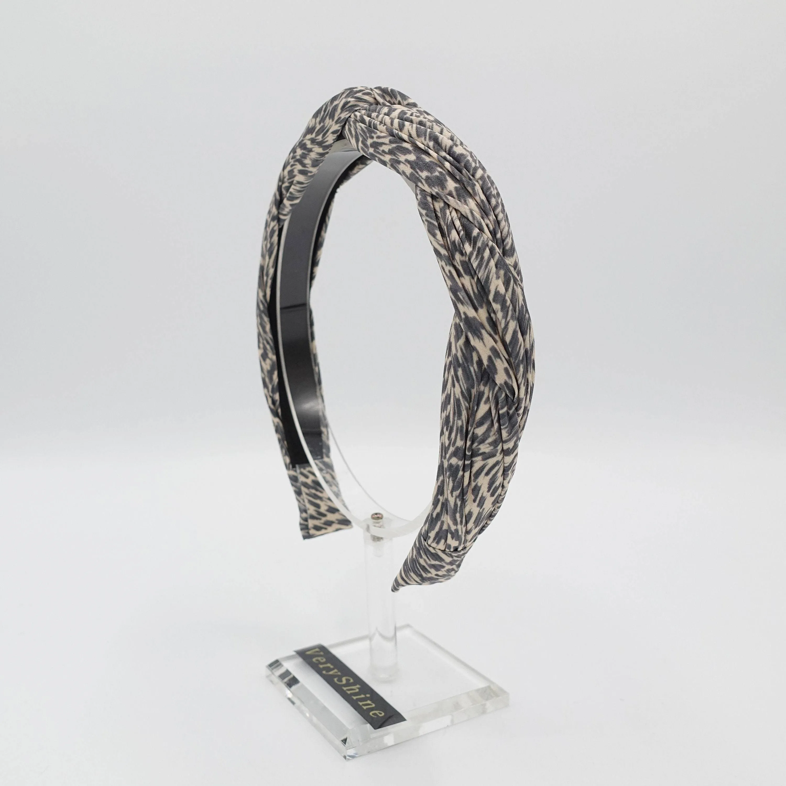 animal print cross headband casual hair accessory for women