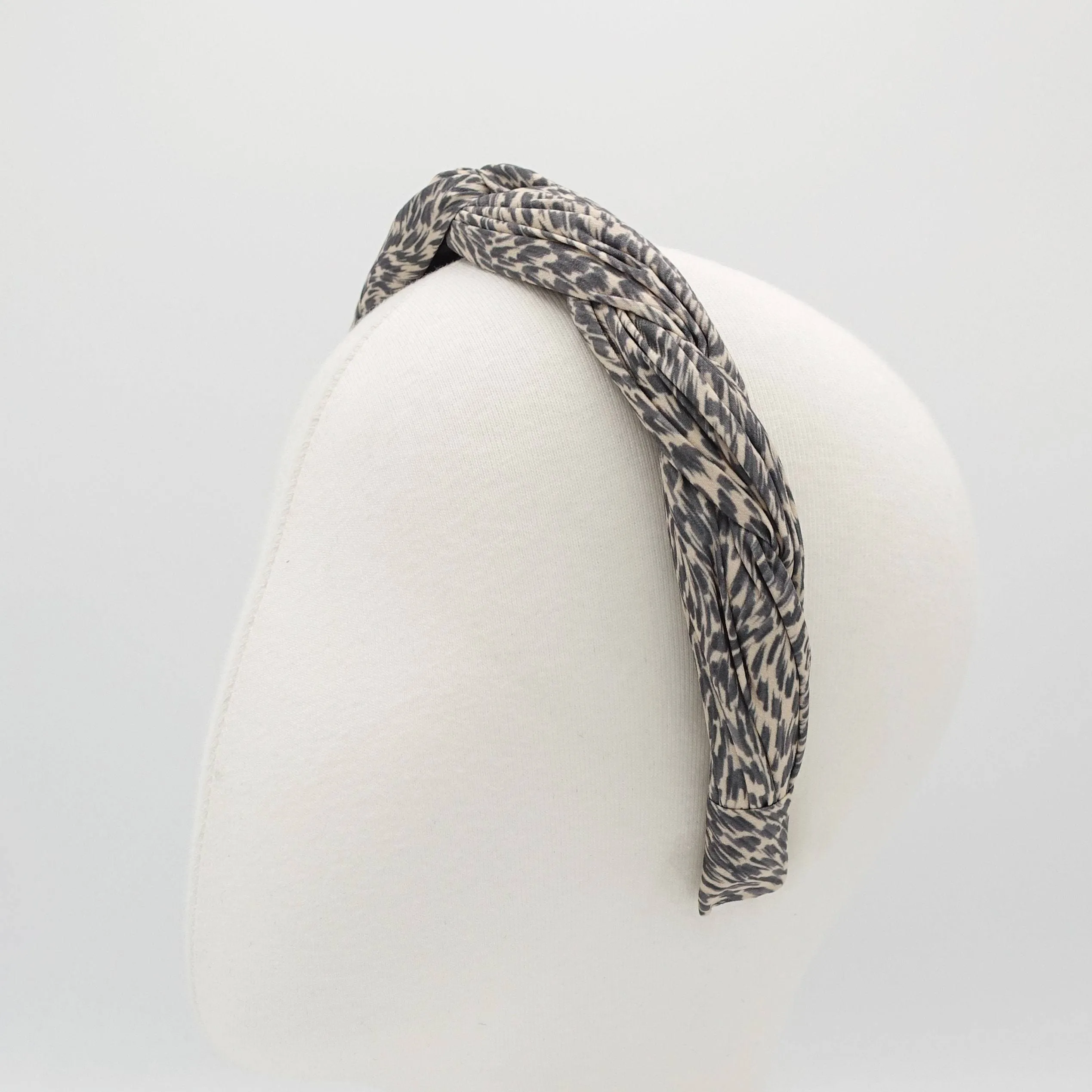 animal print cross headband casual hair accessory for women