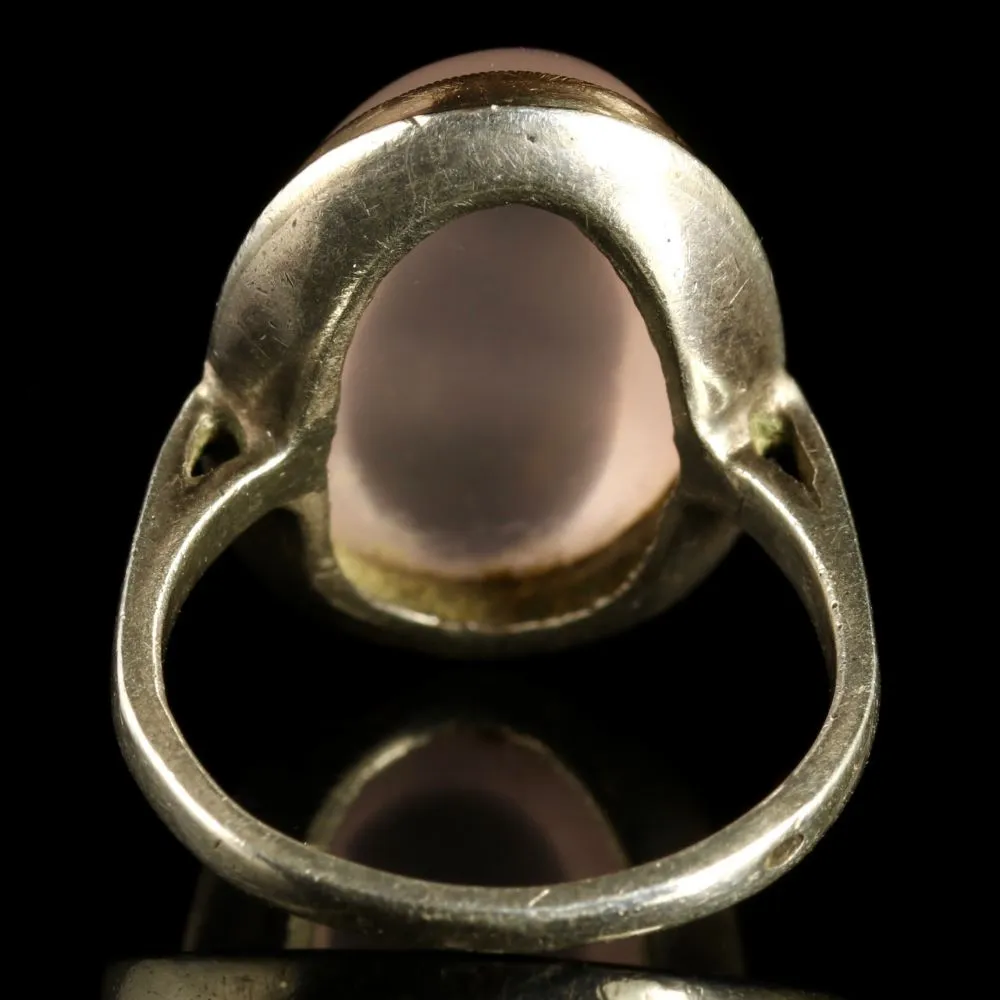 Antique Victorian Moonstone Gold Ring Circa 1900