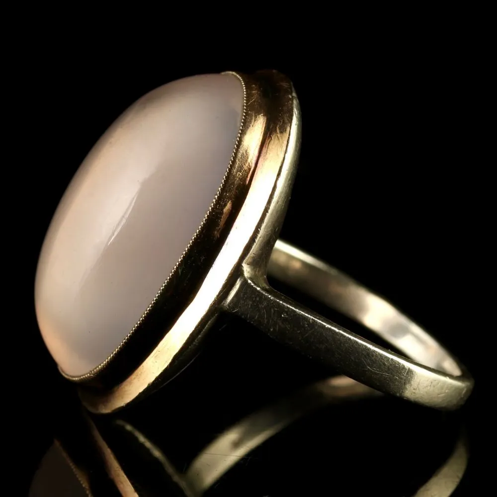 Antique Victorian Moonstone Gold Ring Circa 1900