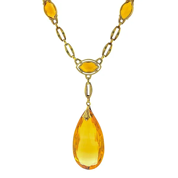 Art Deco Citrine Necklace