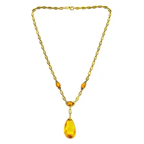 Art Deco Citrine Necklace