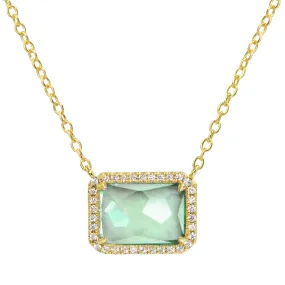 Atiena - Lab Created Rectangle Gemstone Necklace