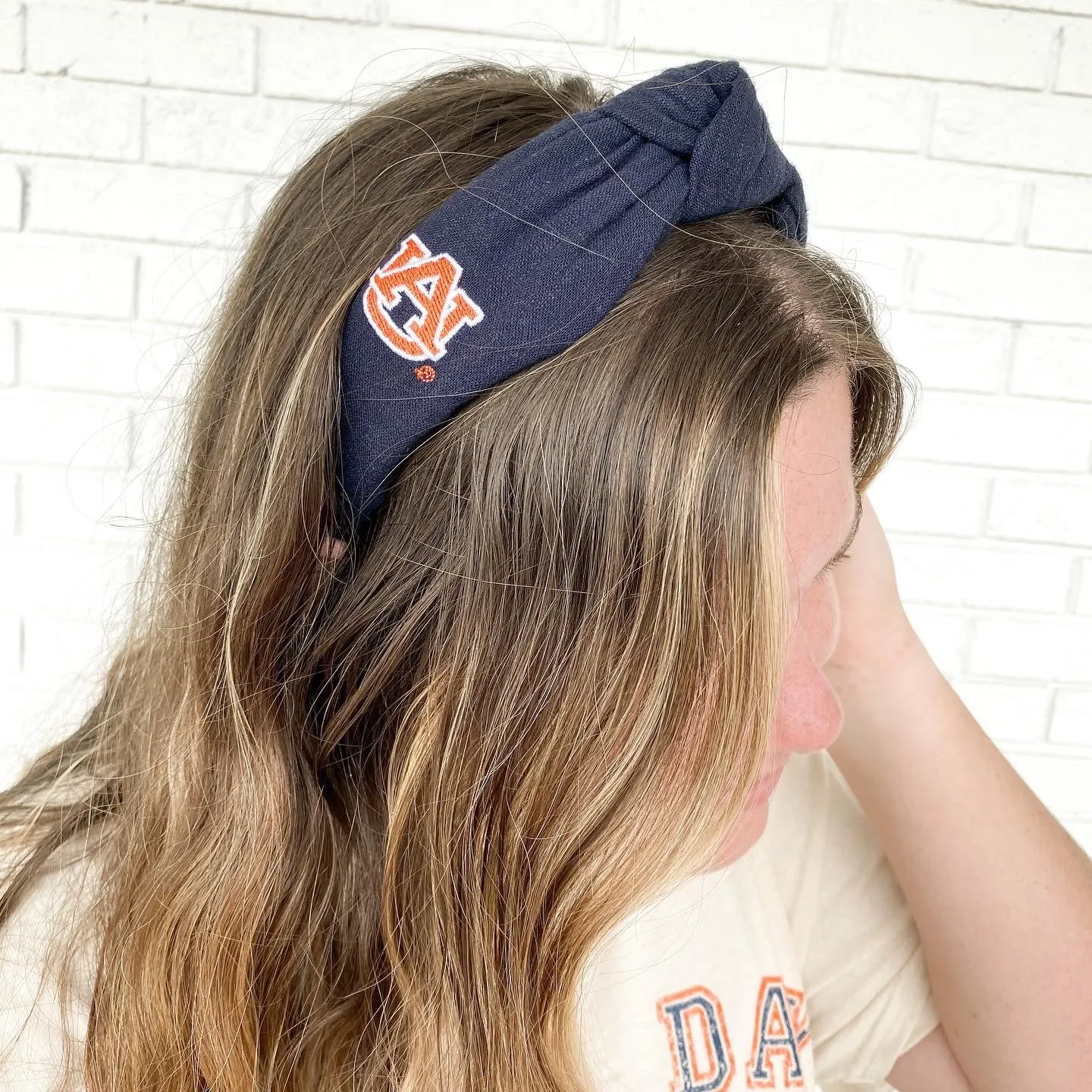 AUBURN COLLEGIATE KNOTTED NAVY HEADBAND