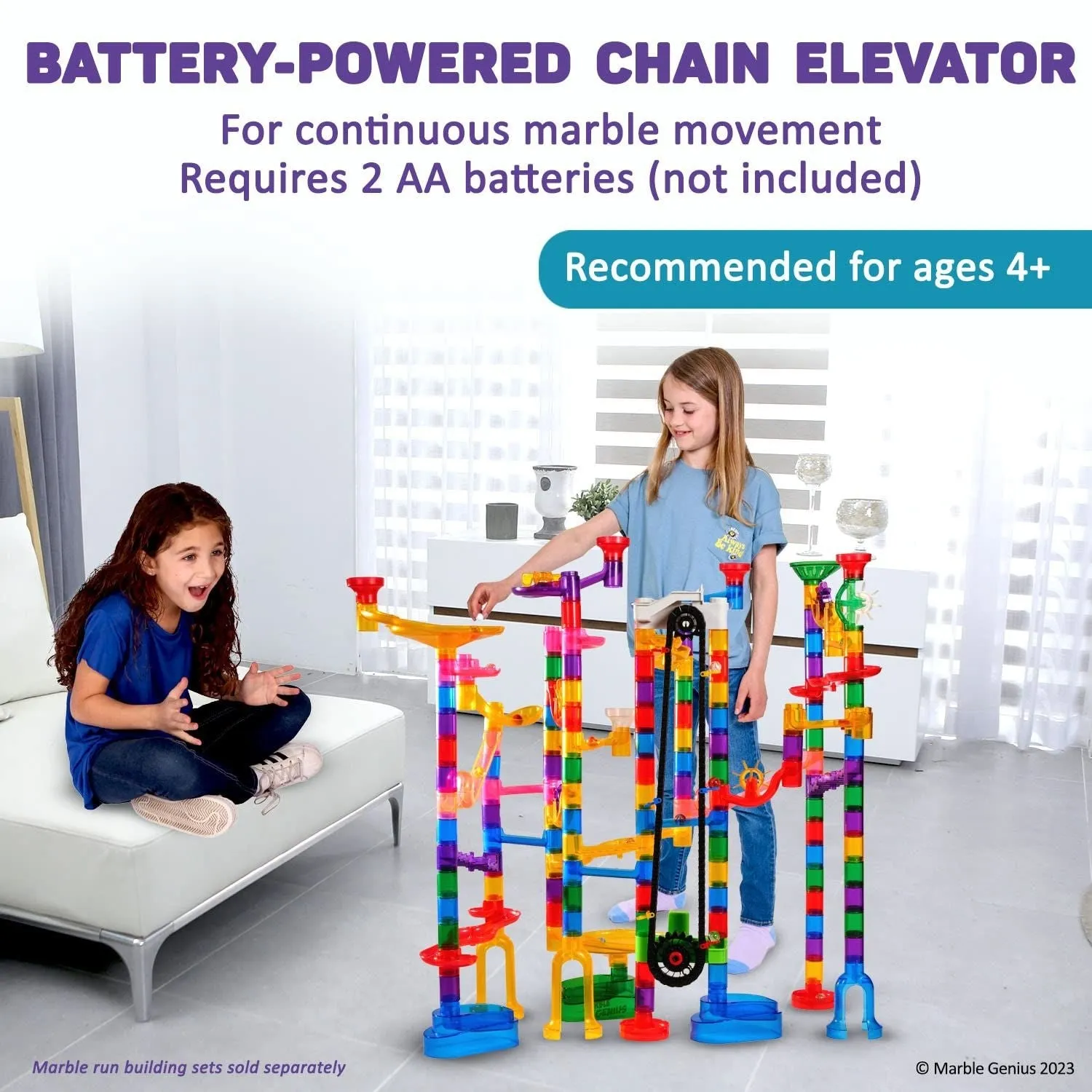 Automatic Chain Lift Add-On Set, Marble Run Accessory