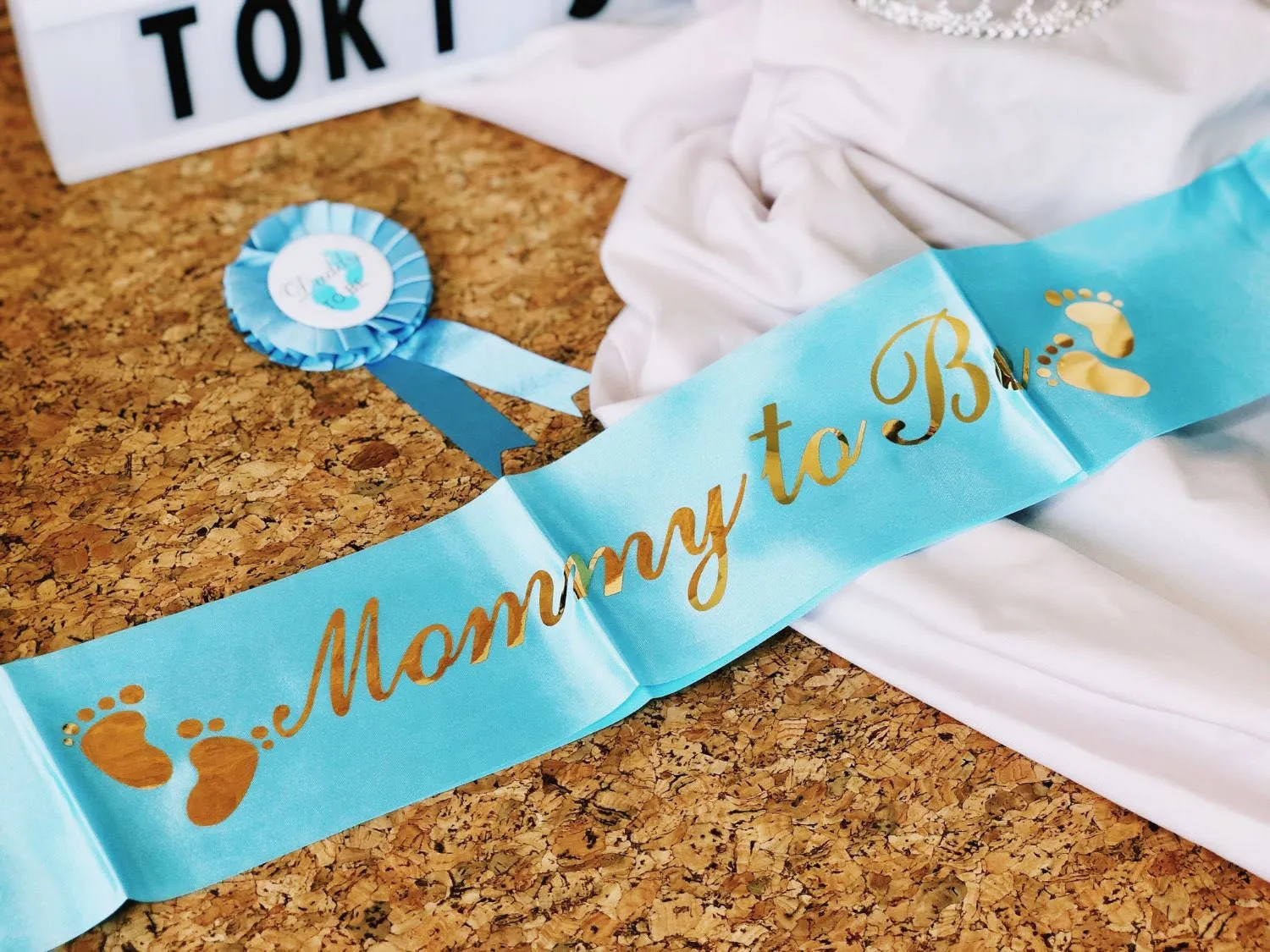 Baby Shower Badge, Tiara & Sash - Baby Boy