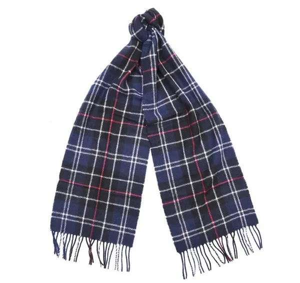 Barbour Tartan Lambswool Scarf Navy / Red