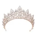 Baroque  Crystal Crown Princess Birthday Party Imitation Pearl Tiaras Bridal Wedding Accessory