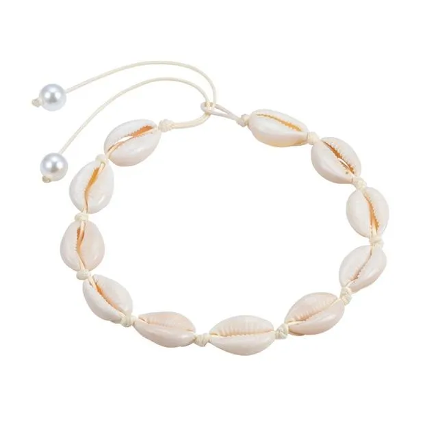 Beach Seashell Choker Beaded Necklace