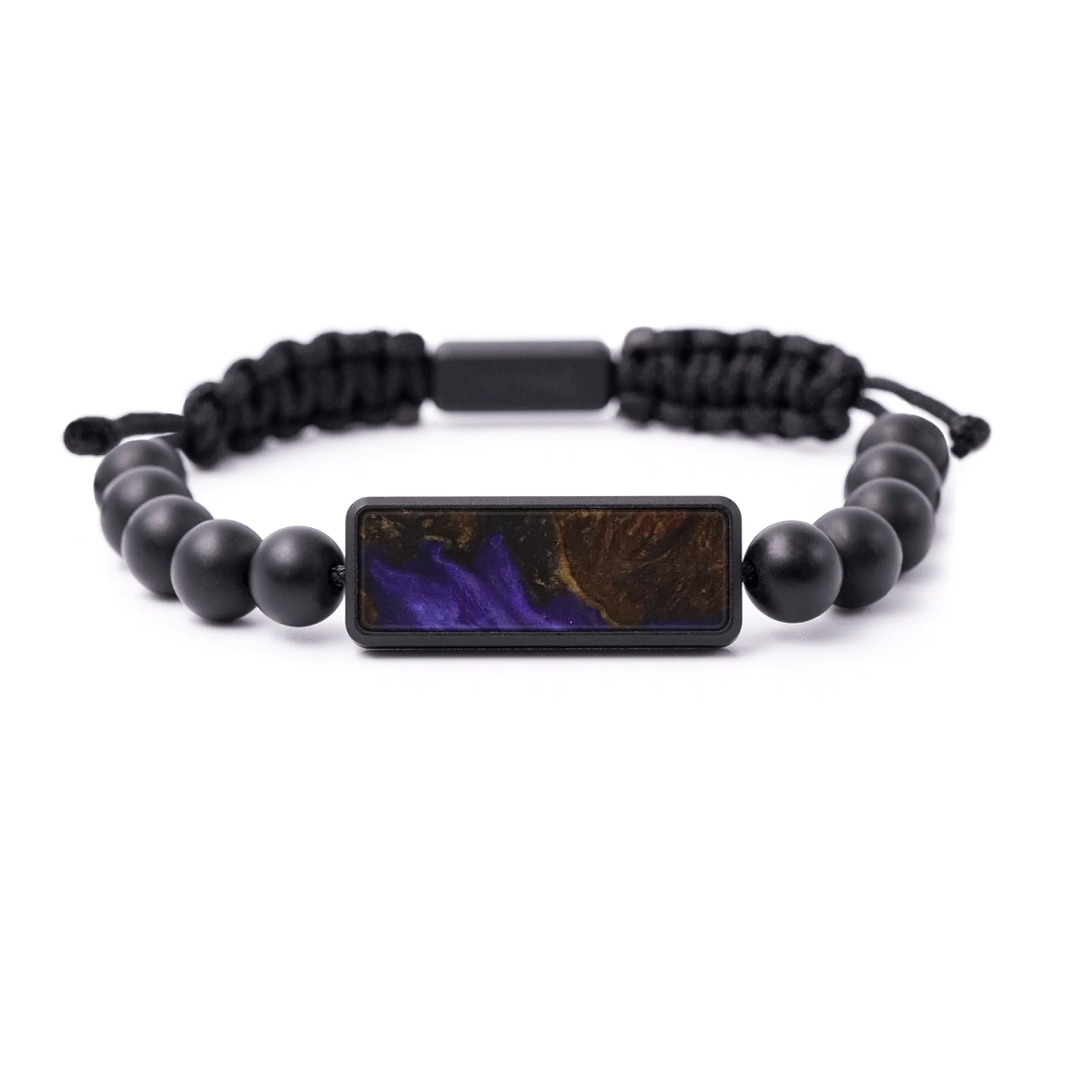 Bead Wood Resin Bracelet - Alanzo (Purple, 595027)