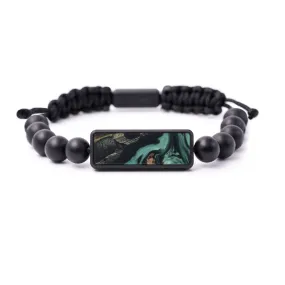 Bead Wood Resin Bracelet - Jaylah (Dark Green, 588992)