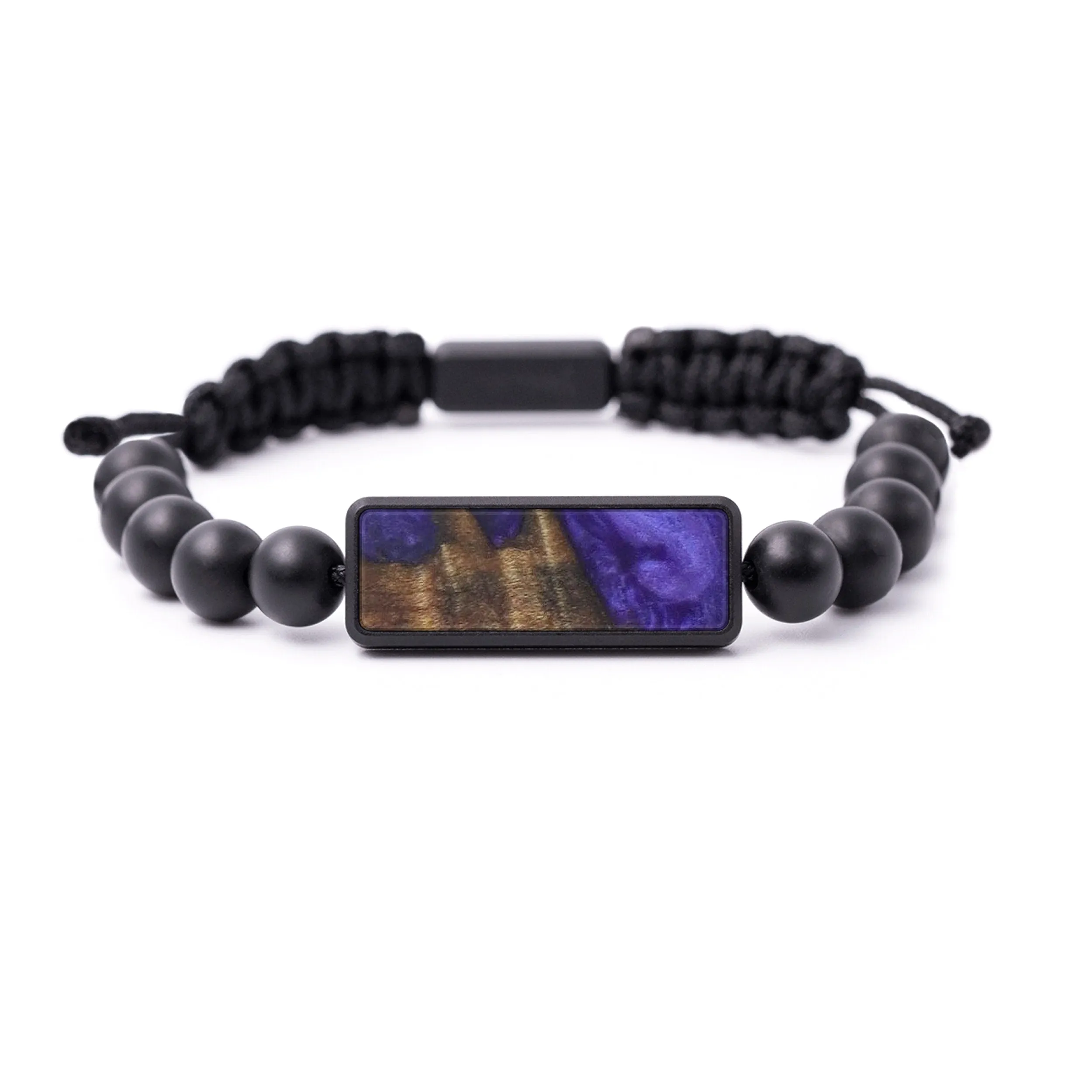 Bead Wood Resin Bracelet - Kinsey (Purple, 595051)