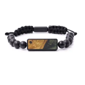 Bead Wood Resin Bracelet - Nik (Dark Green, 589978)