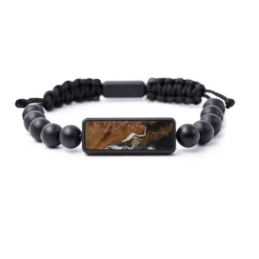 Bead Wood Resin Bracelet - Nirmal (Black & White, 594078)