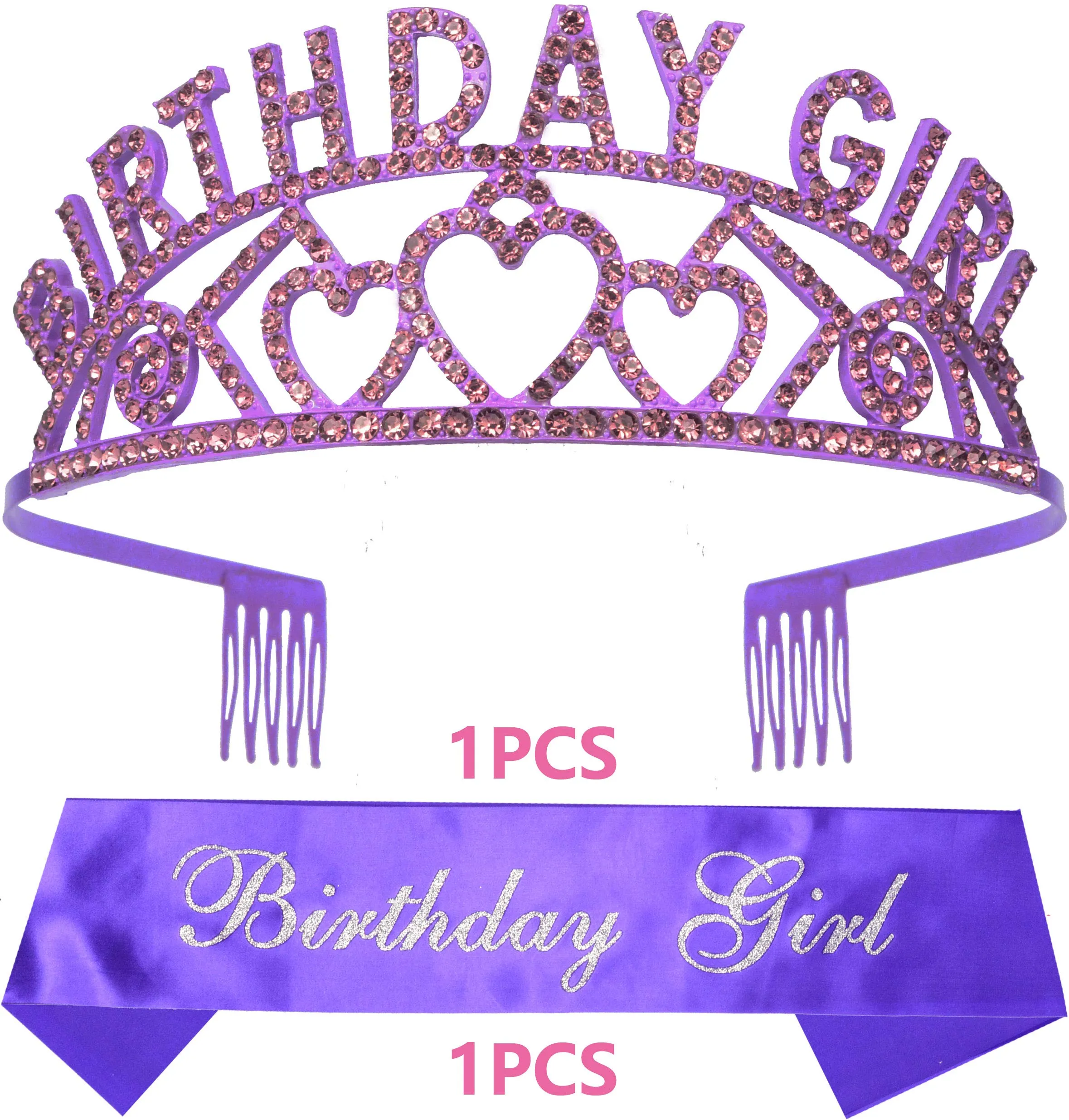 Birthday Decorations, Birthday Girl Sash and Tiara, Happy Birthday, Happy Birthday Party