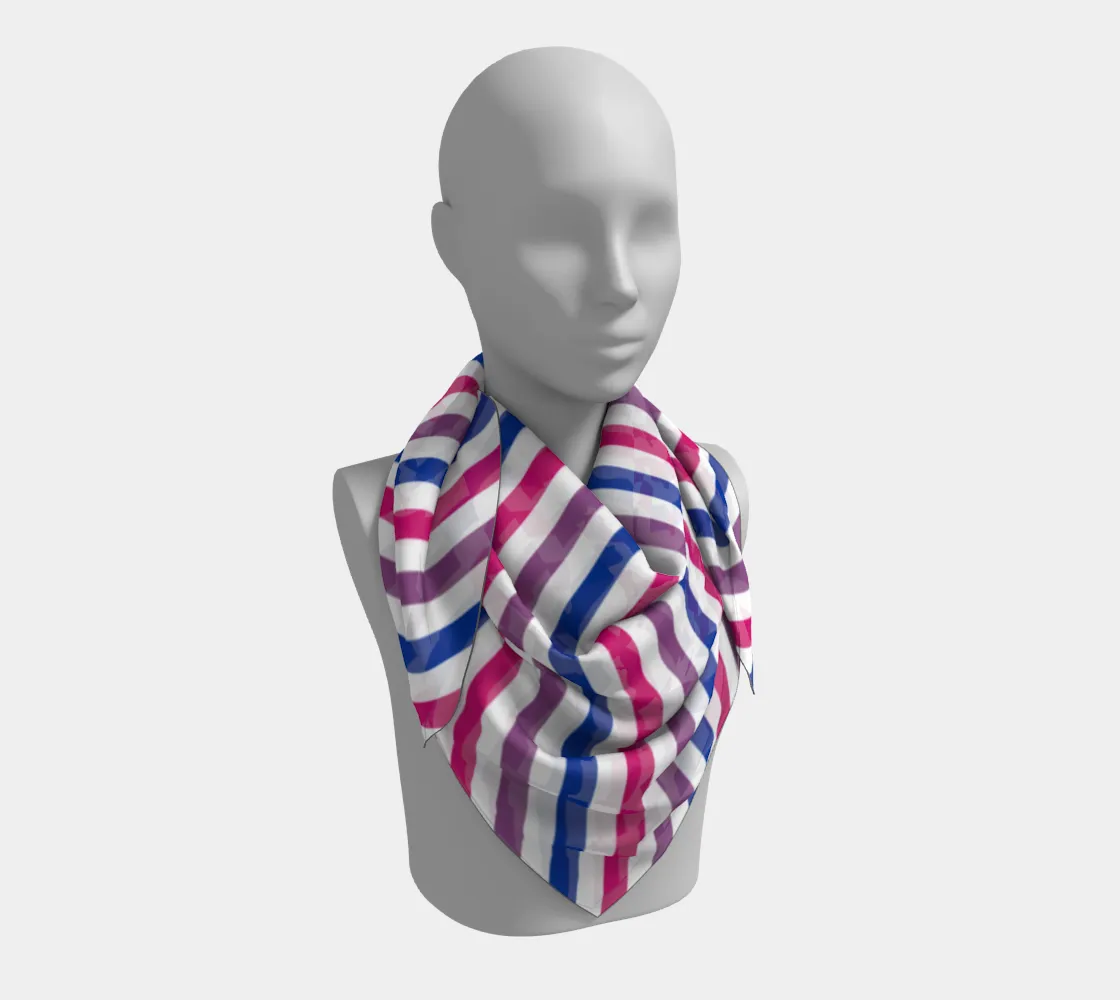 Bisexual Barber Striped  Square Scarf