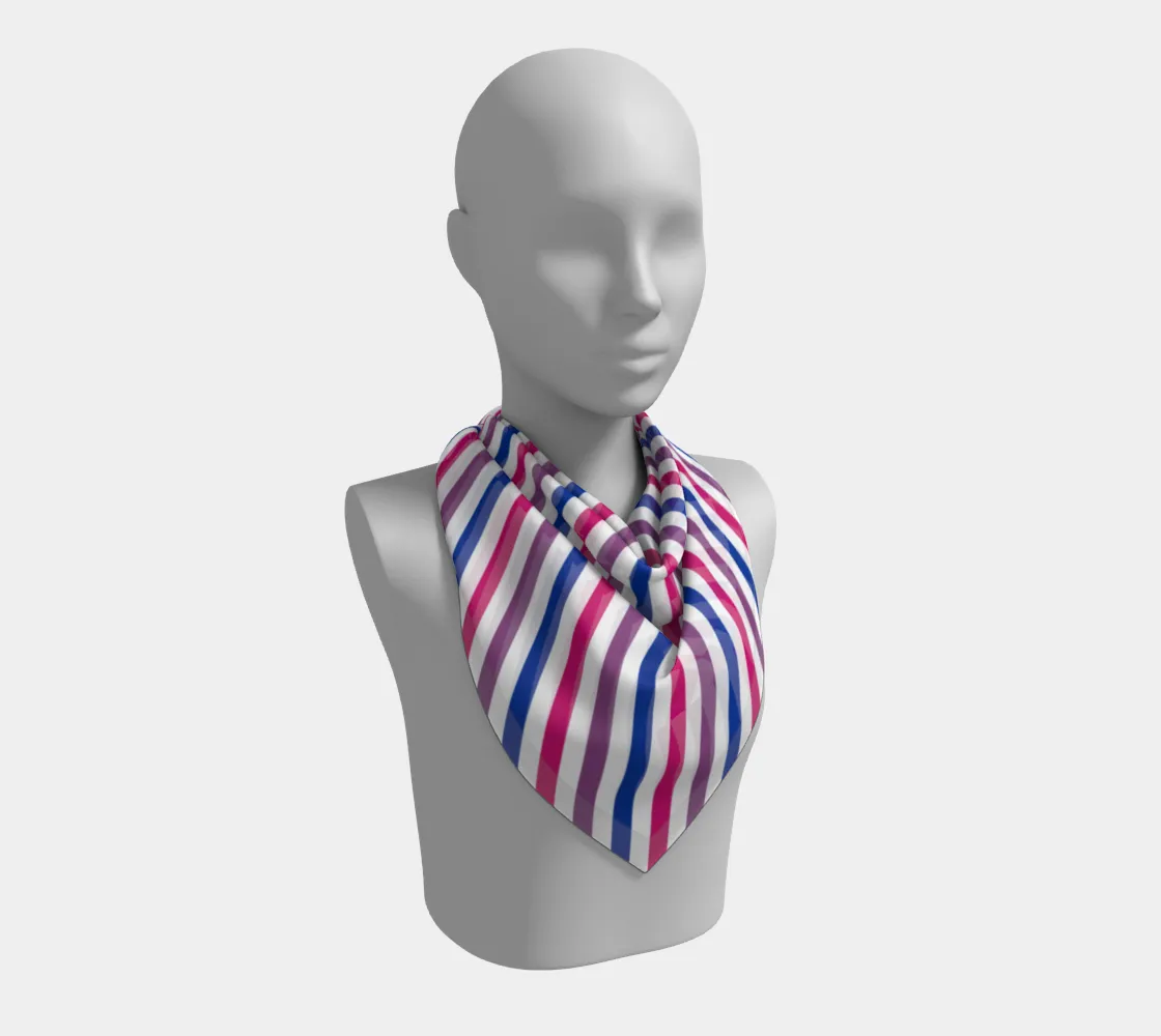 Bisexual Barber Striped  Square Scarf