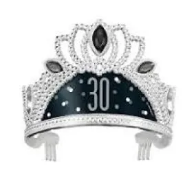 Black And Silver 30th Birthday Tiara