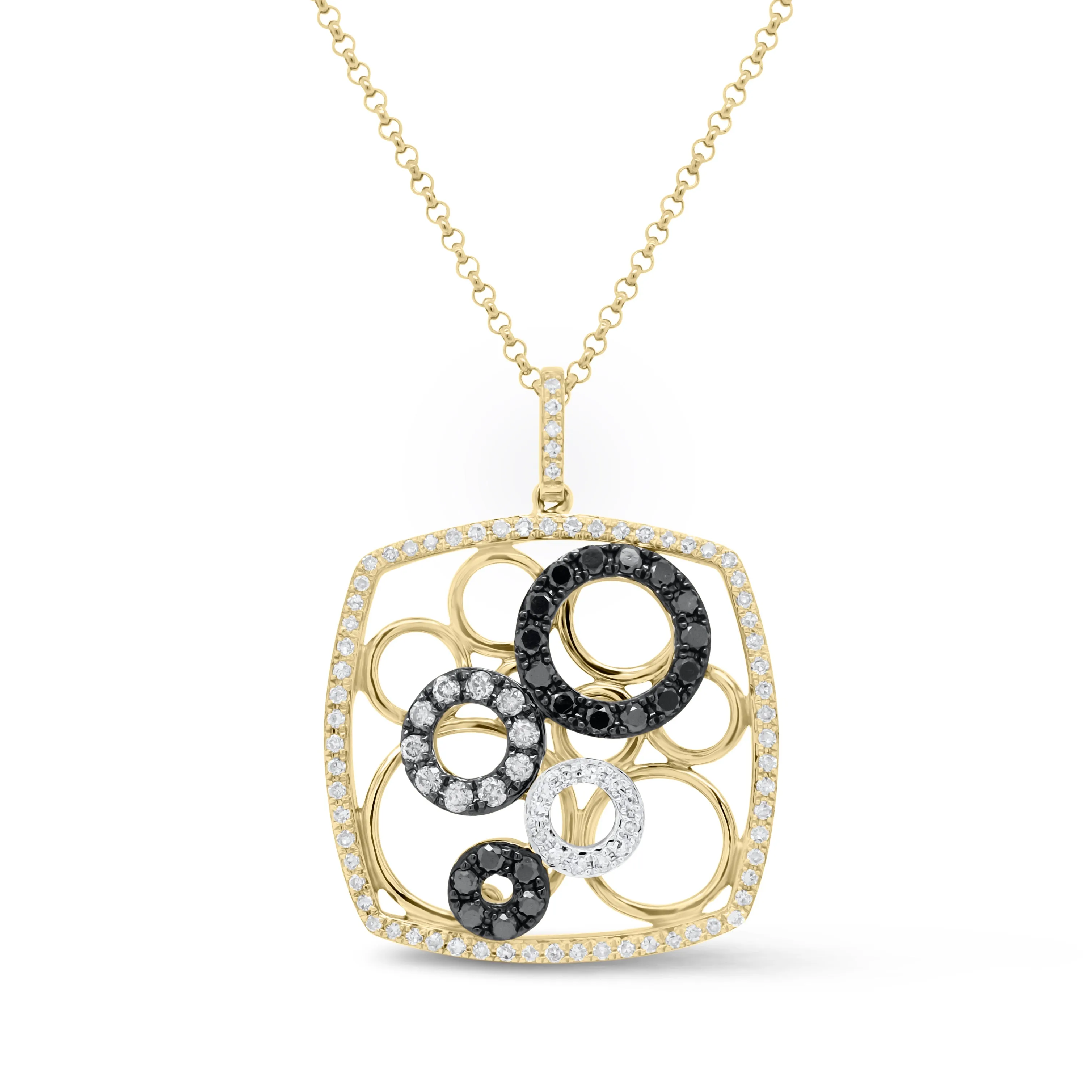 Black Diamond Circles Pendant