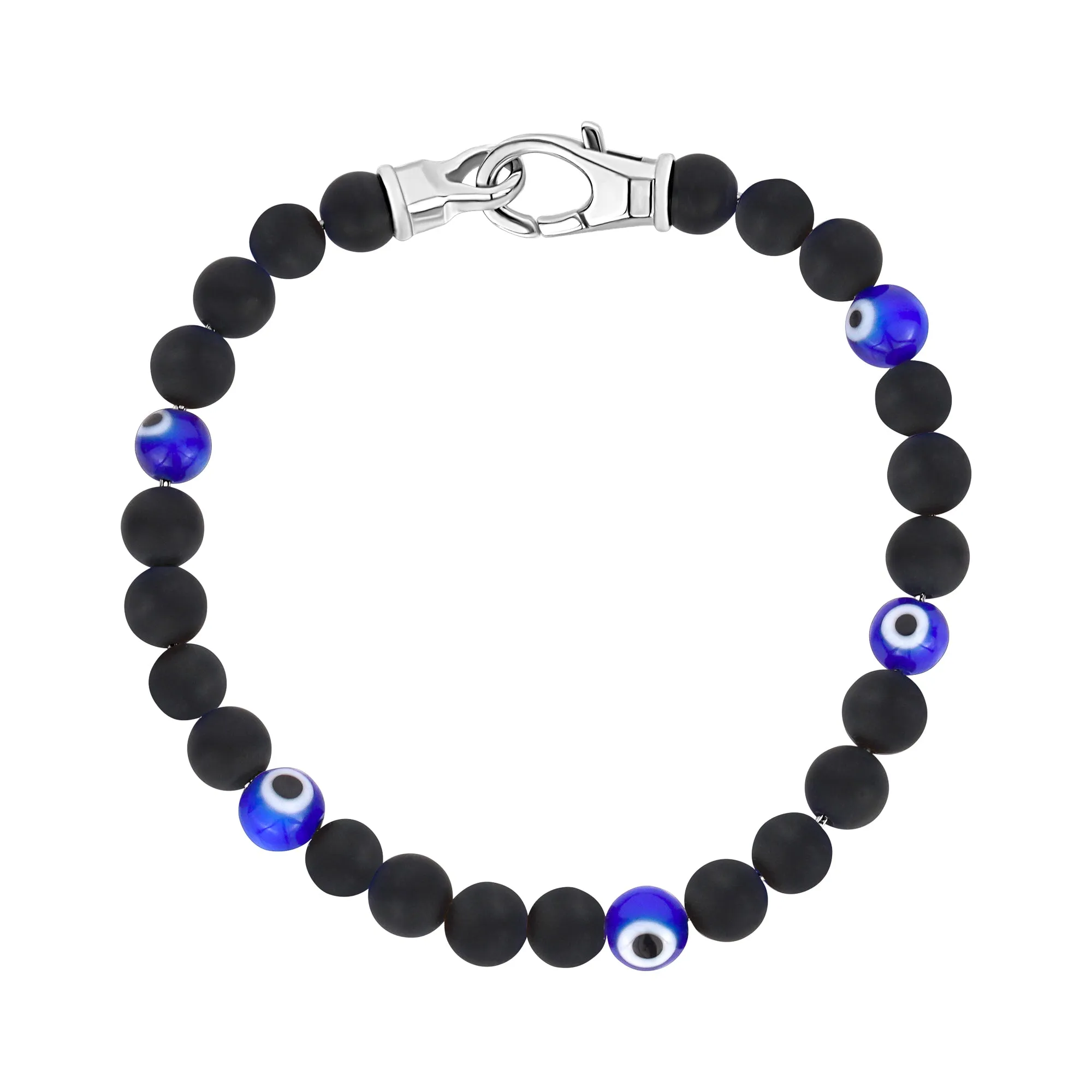 Black Onyx Evil Eye Bracelet | 6MM