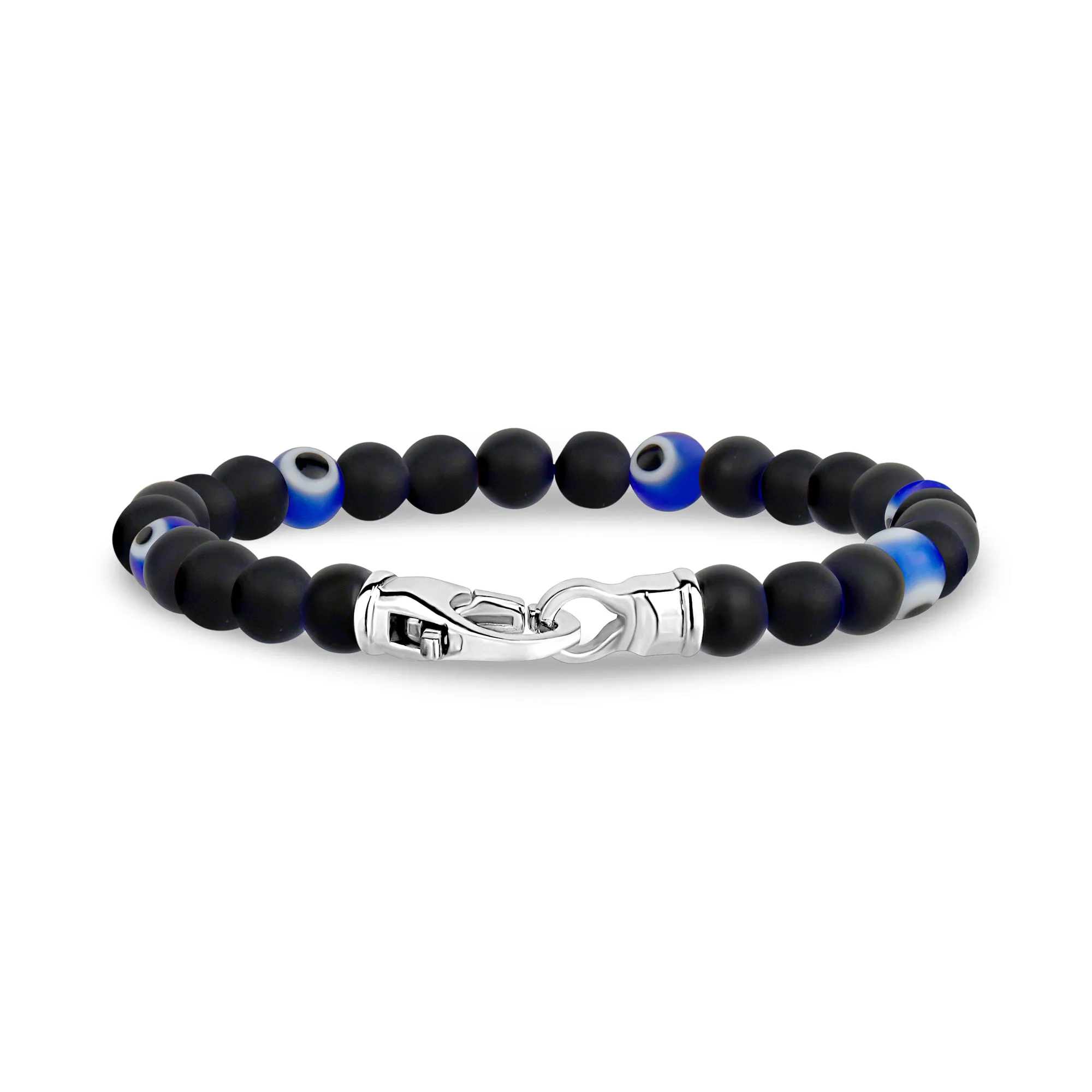 Black Onyx Evil Eye Bracelet | 6MM